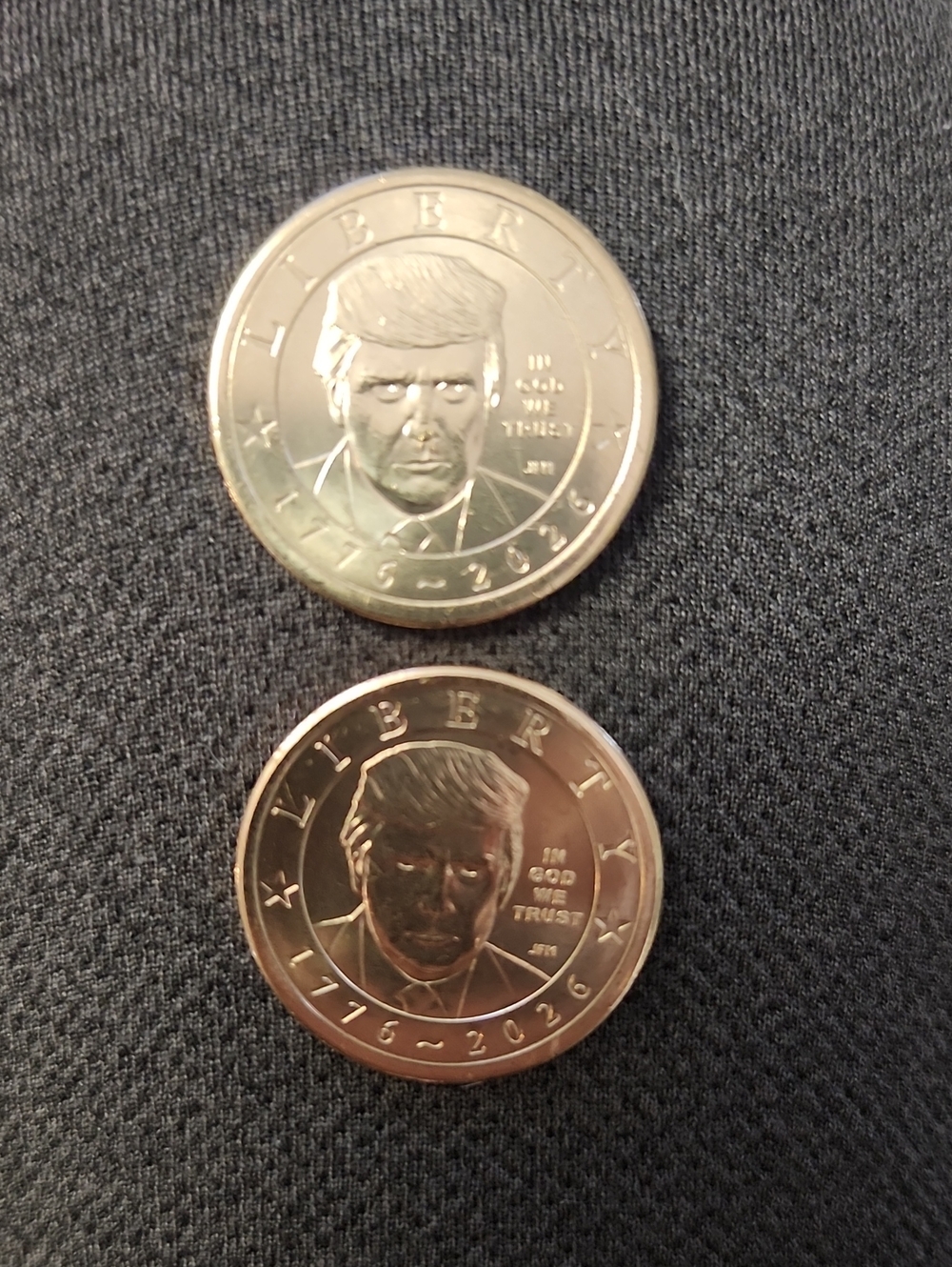 Two 1776-2026 Golden Trump Dollars Hard To Get Limited